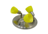 CLE-230A spotlight – matt chrome, 3xG9 60 W, yellow shade