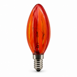 LANDLITE colour decorative bulb SAN FRANCISCA, E14, 25 W, candle, orange-red