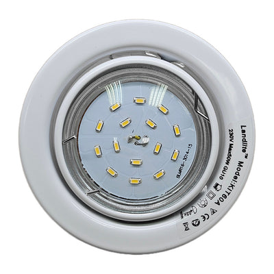 KIT-60A LED-GU10-Einbauset – 3×1,5 W SMD, warmweiß, weiß