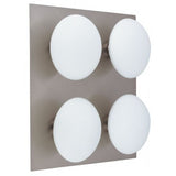 TRIVENI WL320-4R ceiling lamp – 4×G9 40W, IP44, matt chrome, opal glass, 31×31 cm