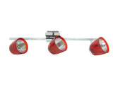 FELIX G929-3TU wall/ceiling light – 3xG9 40 W, transparent red, chrome