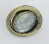 KIT-60A LED GU10 kit – 3×1.5 W, 2700K, 21 LEDs, antique bronze