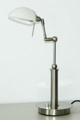 TBT-07 table lamp – 1×G9, 40 W, matt nickel, opal glass, with dimmer