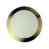 MELISSA D23cm wall/ceiling lamp – 1×G9 40 W, 230 V, round, antique bronze base, white glass
