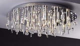 CASINO MX2220/R-25 ceiling lamp – 25×G4 12V 10W, D760×180mm, chrome, Egyptian crystal