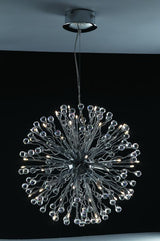 MONACO MD2206/40 pendant lamp – 40×G4 12 V 10 W, chrome, Egyptian crystal
