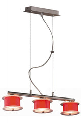 REFORMO P6026/3L pendant lamp – 3×G9 60W, red