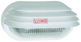 ANCO oval plastic lamp – E27, max. 60 W, IP44, white