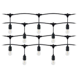 ANCO outdoor E27 string lights, 20 m, with 20+1 LED bulbs, IP44, black