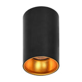 ANCO GU10 surface-mounted ceiling light, aluminium, IP20, black-gold