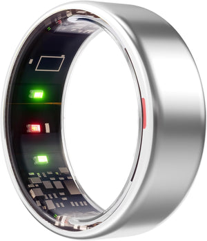 POBOVi Gen-1 Smart Ring – Silber, Größe 7