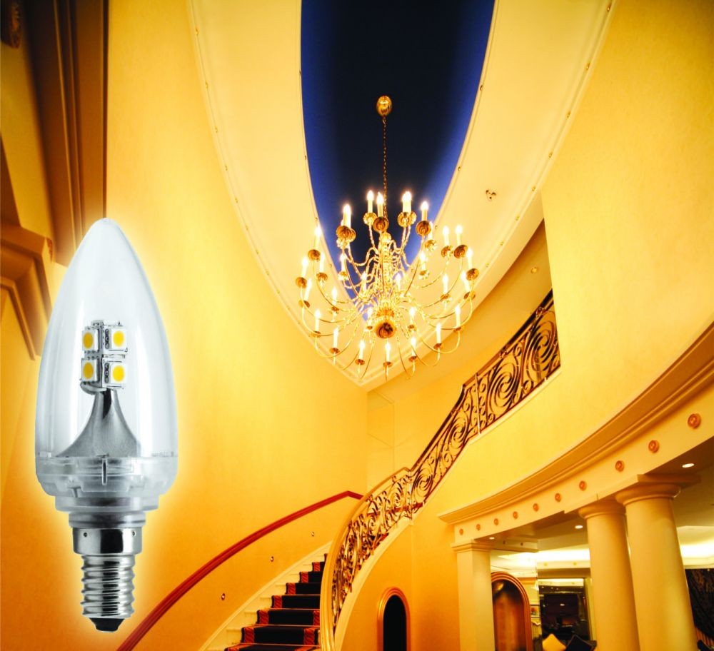 LED-C35-509-2W LED-Kerzenlampe – E14, 2 W, warmweiß