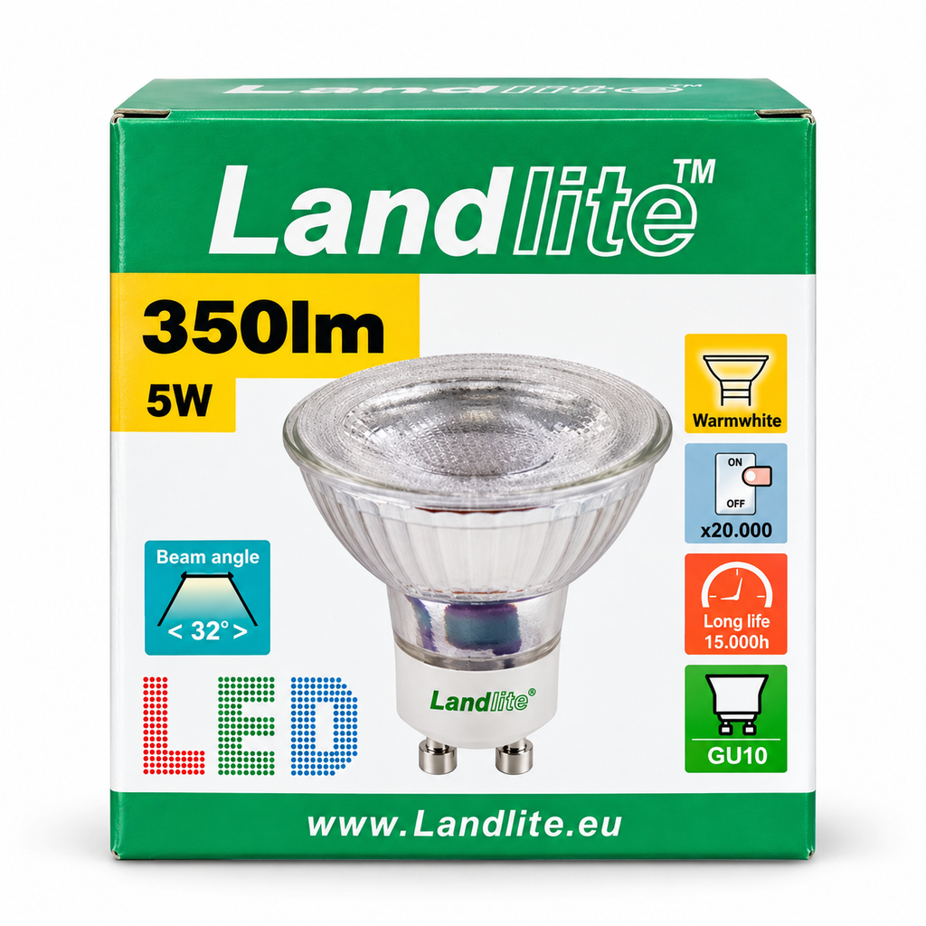 LANDLITE LED-GU10-5W/COB LED spot izzó – GU10, 5 W, 300 lm, 2700 K