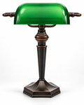 LANDLITE TL609 bankárlámpa – E27, max. 60 W, zöld üvegbura