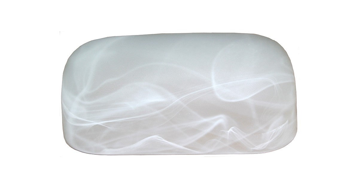 LANDLITE üvegbura TL609 bankárlámpához – matt fehér (szatinált)