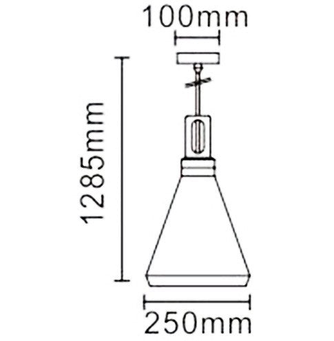 LANDLITE MAGSUS-A001 függesztett lámpa – E27, max. 60 W, fekete