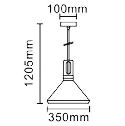 LANDLITE MAGSUS-A002 függesztett lámpa – E27, max. 60 W, fekete
