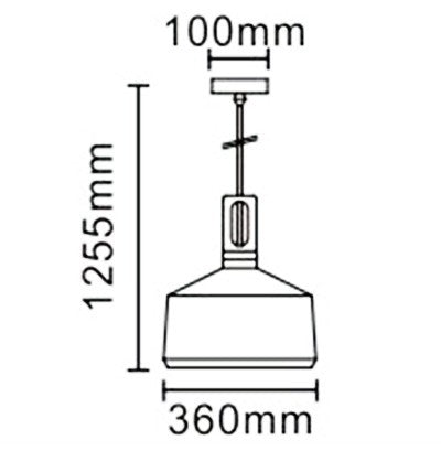 LANDLITE MAGSUS-A003 függesztett lámpa – E27, max. 60 W, fekete