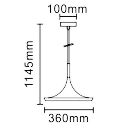 LANDLITE MAGSUS-B002 függesztett lámpa – E27, max. 60 W, fehér