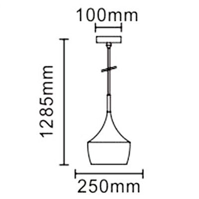 LANDLITE MAGSUS-B003 függesztett lámpa – E27, max. 60 W, fehér