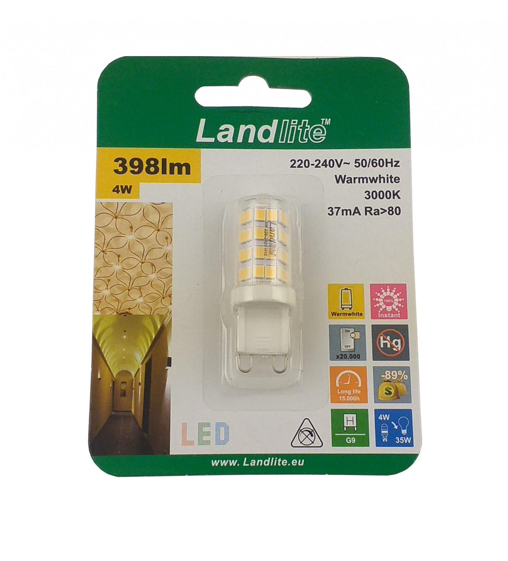 LANDLITE LED-G9-4W LED fényforrás – G9, 4 W, 398 lm, 3000 K