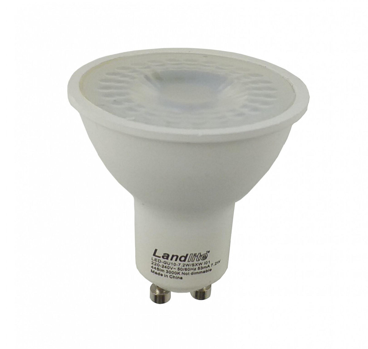 LANDLITE LED-GU10-7.2W/SXW LED spot izzó – GU10, 7,2 W, 445 lm, 3000 K
