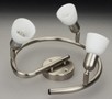 CLE-430A spotlight – 3×G9 60 W, matt chrome, white shade