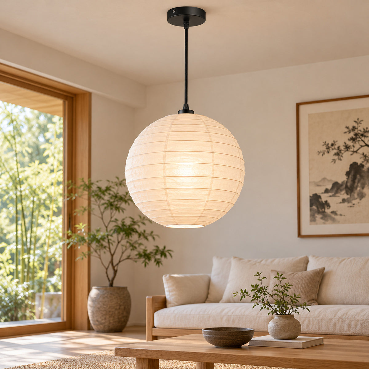 LANDLITE PL-32 függesztett lámpa – E27, max. 60 W, fekete
