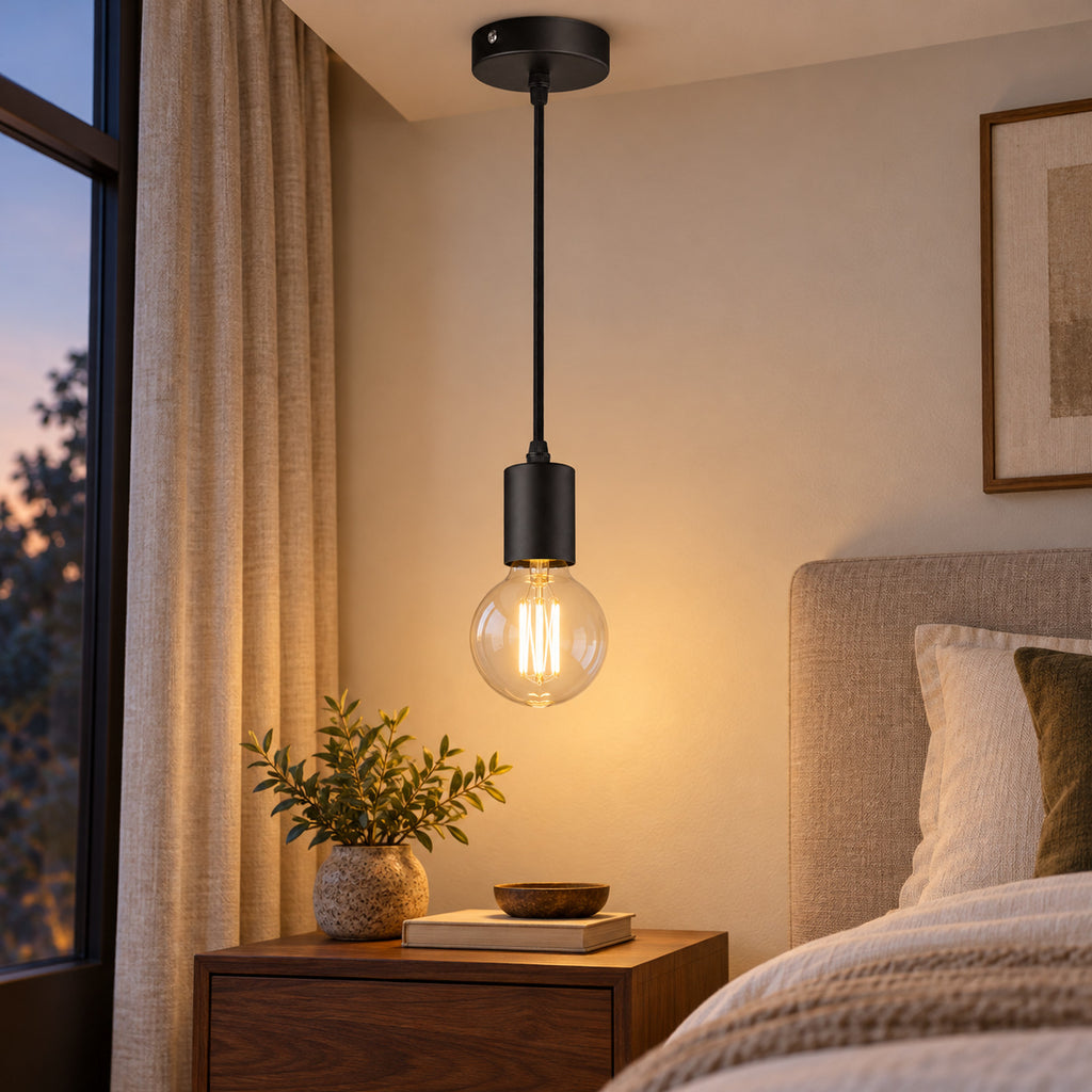 LANDLITE PL-32 pendant light – E27, max. 60 W, black