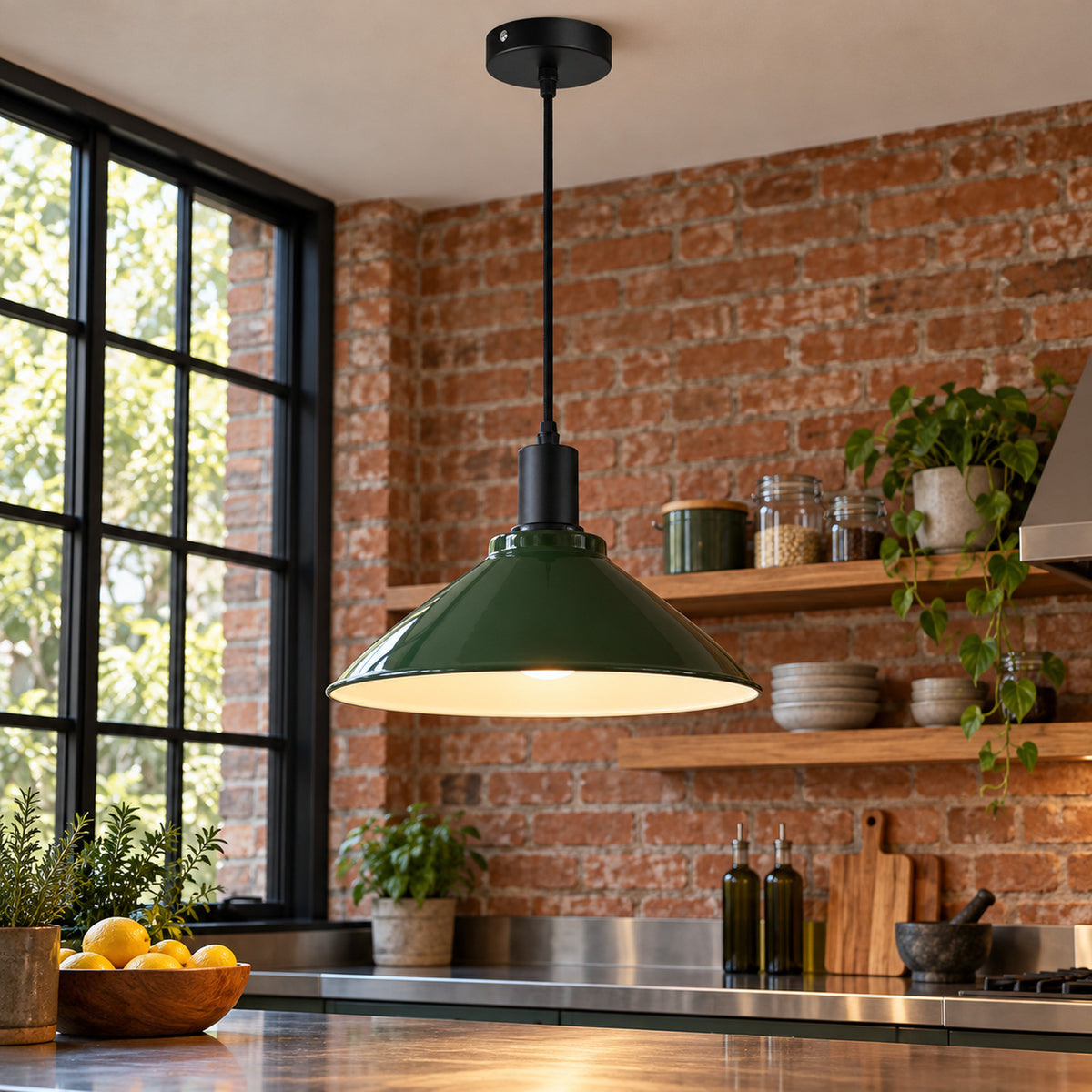 LANDLITE PL-32 függesztett lámpa – E27, max. 60 W, fekete