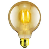 LANDLITE LED filament bulb E27, G95, 7.3 W, 710 lm, 1700 K extra warm white, vintage
