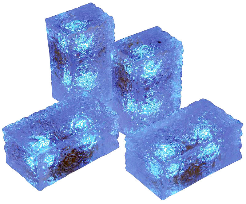 LED Icebrick KIT-5 BLUE (LED-G11-5X0.5W, kék), Jégtégla lámpa