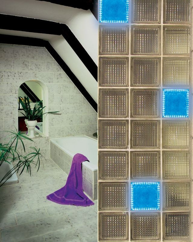 LED Crystalbrick LED-G10-1X2W YELLOW (sárga), Kristálytégla lámpa
