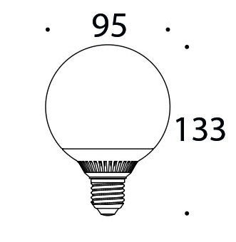 LANDLITE LED E27 9 W G95 600 lm 3000K – 01CEL601A – 3