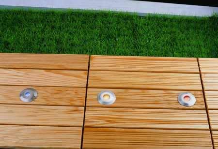 LED-GR02-4X1.0W mat króm, kék LED, Földbe süllyesztett LED szett