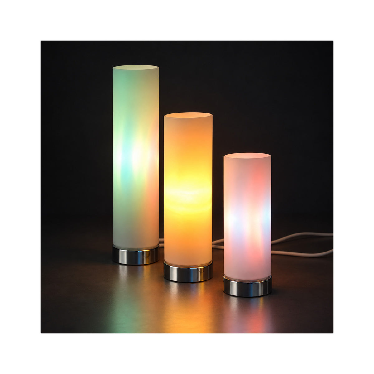 LANDLITE Mini Tube decorative table lamp set, 3 pcs, E14, max. 3 × 40 W