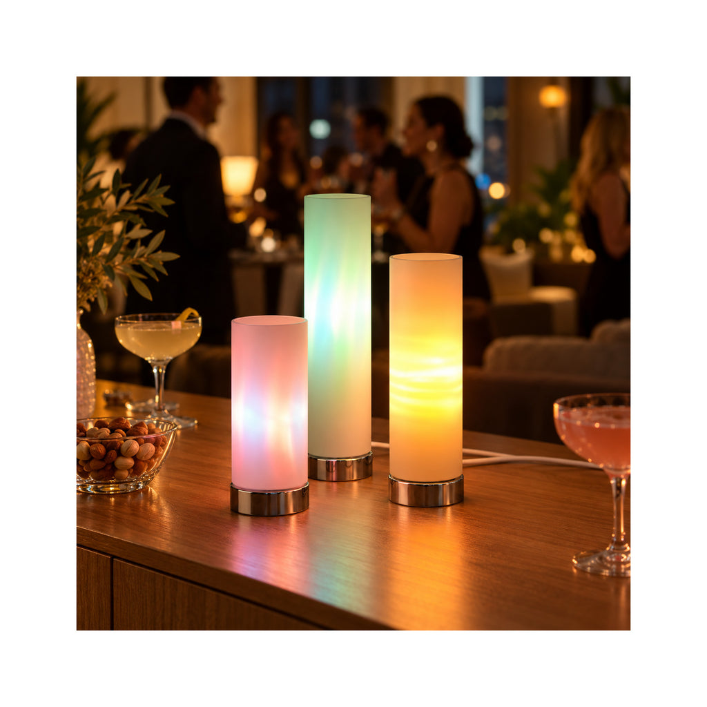 LANDLITE Mini Tube decorative table lamp set, 3 pcs, E14, max. 3 × 40 W