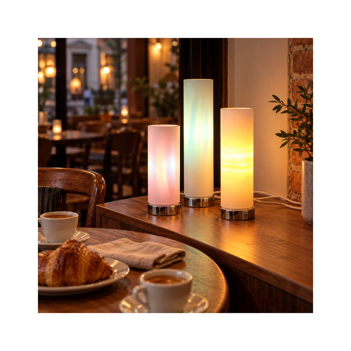 LANDLITE Mini Tube decorative table lamp set, 3 pcs, E14, max. 3 × 40 W