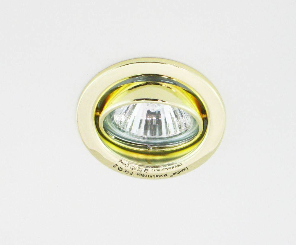 KIT-60-3X7W CFL-GU10 2700K brass, DownLight Kits