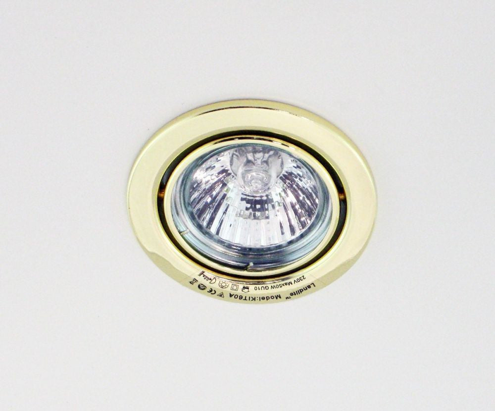 KIT-60-3X7W CFL-GU10 2700K brass, DownLight Kits
