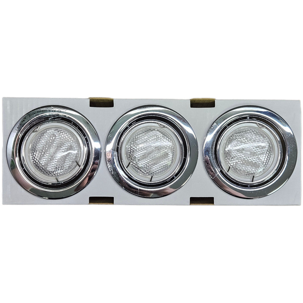 KIT-60-3X7W CFL-GU10 2700K chrome, DownLight Kits