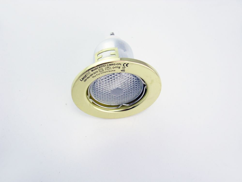 KIT-57A-3X7W CFL-GU10 2700K brass, DownLight Kits