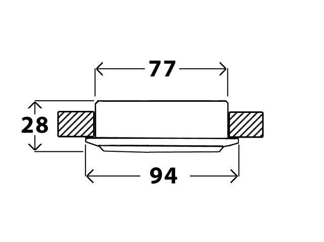 DL-GX53 Einbaustrahler – 230 V, 9 W, mit Leuchtmittel und Anschlussdose, silber