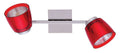 FELIX G929-2TU, 2x40W G9, transparent red, chrome, Wall/Ceiling Lamp