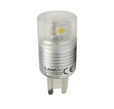 LANDLITE LED capsule bulb G9, 2 W, 100 lm, 3000 K warm white – LED-G9