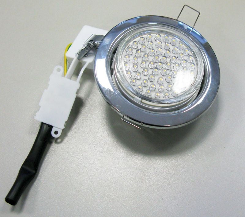 DL-09-GX53 230V mat chrome, recessed downlight