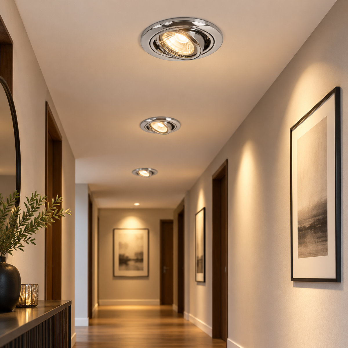 DL-60 beépíthető mélysugárzó – 230 V, króm, ipari csomagolás