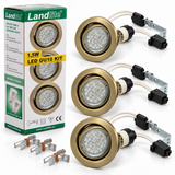 KIT-60A Einbaustrahler-Set, 3 Stück – 3×1,5 W GU10 LED, warmweiß, Antikbronze