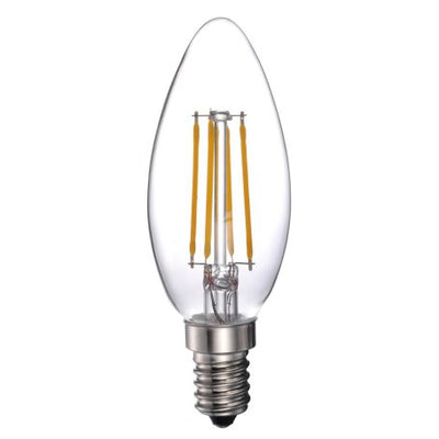 LANDLITE LED filament bulb E14, C35, 4 W, 400 lm, 2700 K warm white