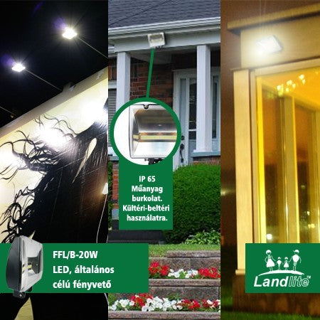 FFL/B-20W, Dark Grey, 20W 4000K 2000lm, IP65, LED Flood Light